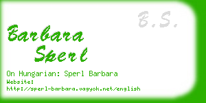 barbara sperl business card